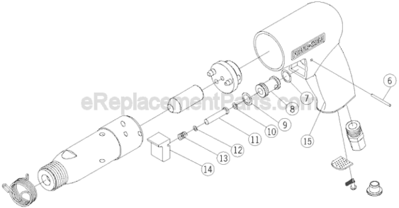 Part Location Diagram of D25357 Porter Cable Kit Trigger PTS2 / P